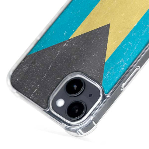 Bahamas Flag Distressed iPhone 15 Plus MagSafe Case